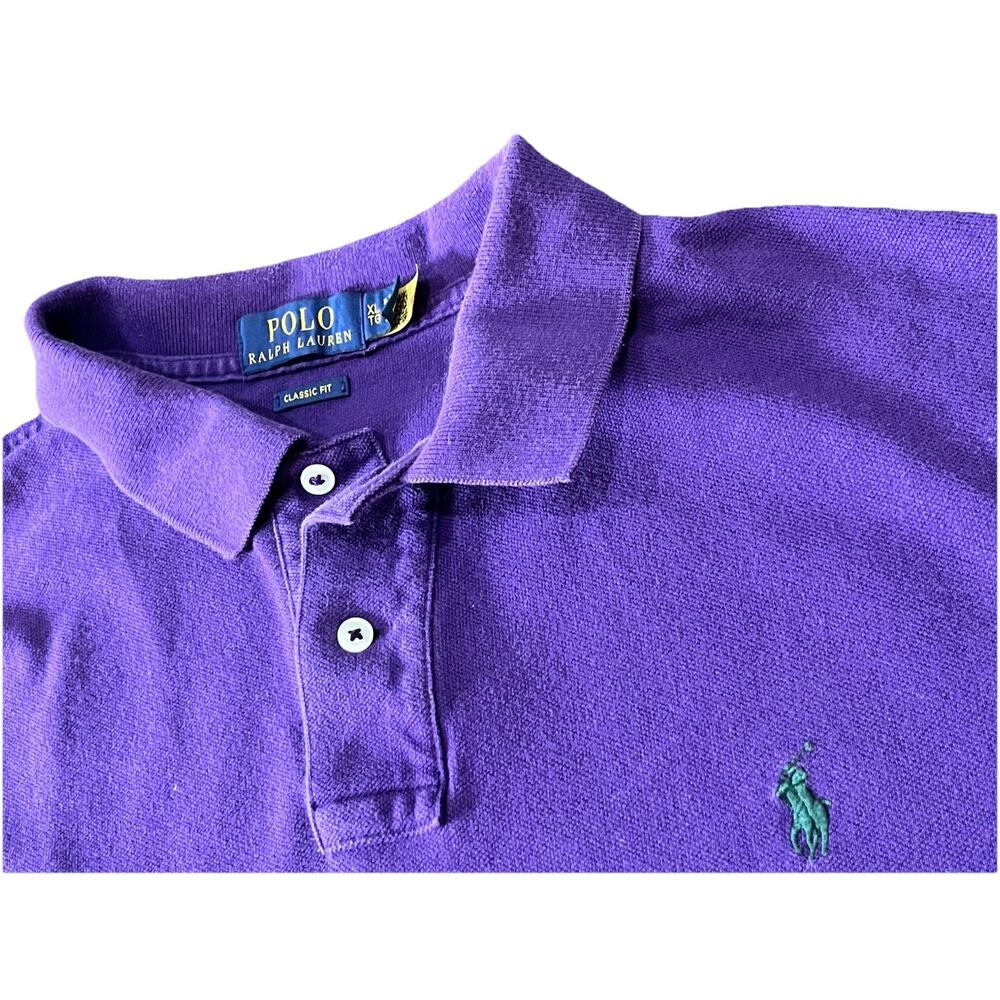 Polo Ralph Lauren Knit Polo Shirt Size XL Lavender Purple Preppy